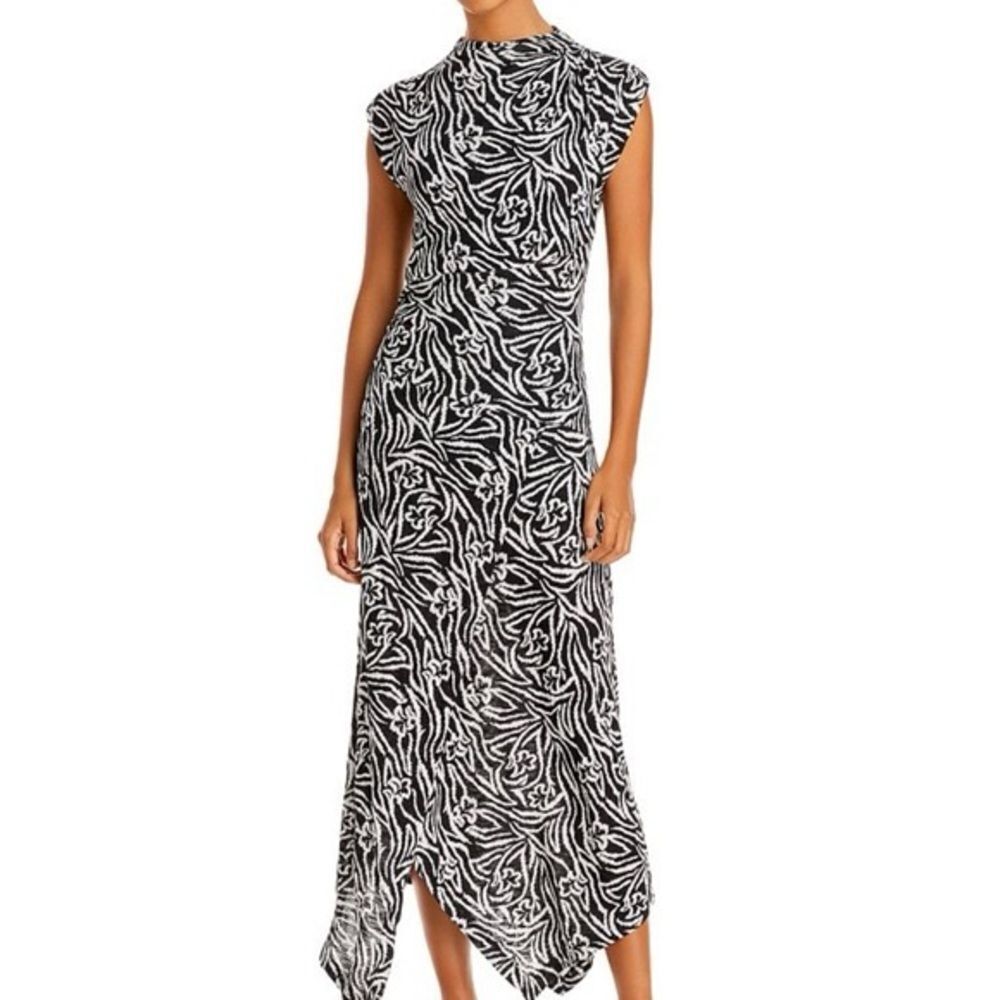 Revolve Rebecca Taylor Zebra Lily Black and White Patterned Maxi Dress
